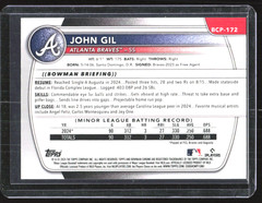 2025 Bowman Chrome 1st John Gil Speckle Refractor /299 Atlanta Braves