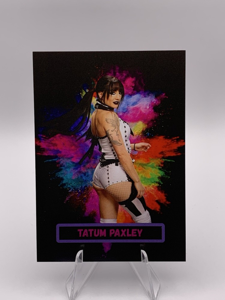 Tatum Paxley CUSTOM WWE Card ACEO Black Color Burst Design