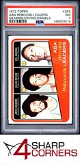 1972 TOPPS #263 ARTIS GILMORE-JULIUS ERVING PSA 7