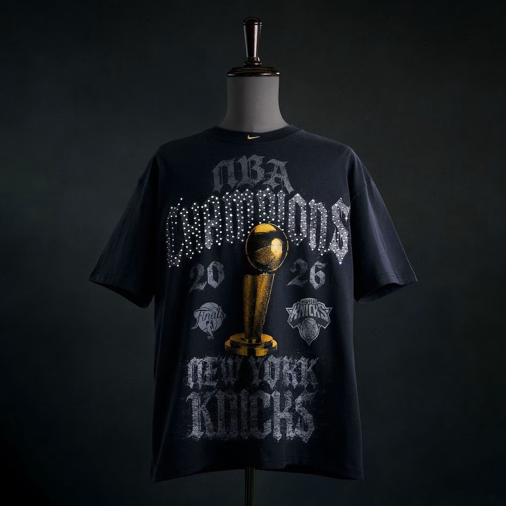 New York Knicks Nike 2026 NBA Finals Champions Authentic Locker Room T-Shirt XL