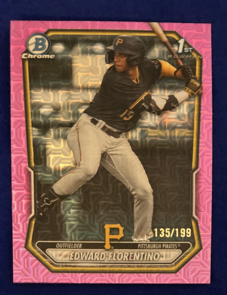 2026 Bowman Chrome Edward Florentino #BCP-82 1st Bowman Pink Mojo Refractor /199