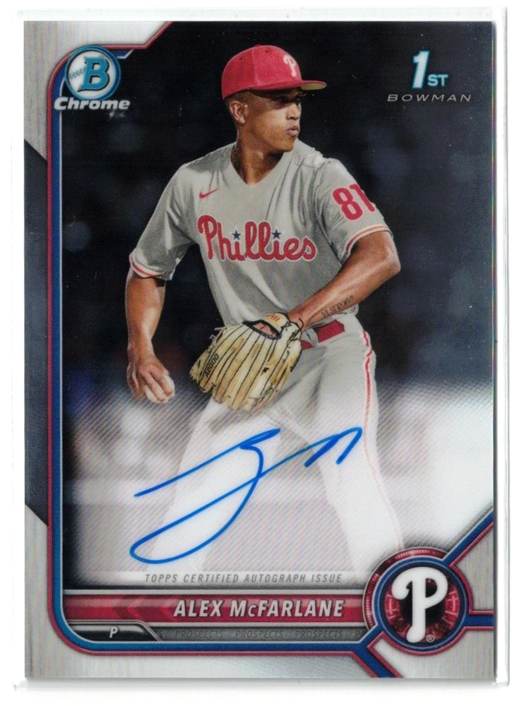 2022 1st Bowman Draft RC AUTO Alex McFarlane #CDA-AME! Phillies Rookie Autograph