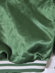 Vintage 80s Chalk Line New York Jets Satin Jacket Youth Size Small (6/7) Green