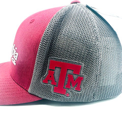 Columbia PFG Texas A&M Aggies Mesh Snapback Hat Maroon Gray One Size NWT
