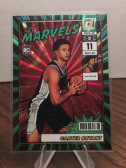 2026 Donruss Basketball Carter Bryant #12 Net Marvels Holo Laser Green RC Spurs