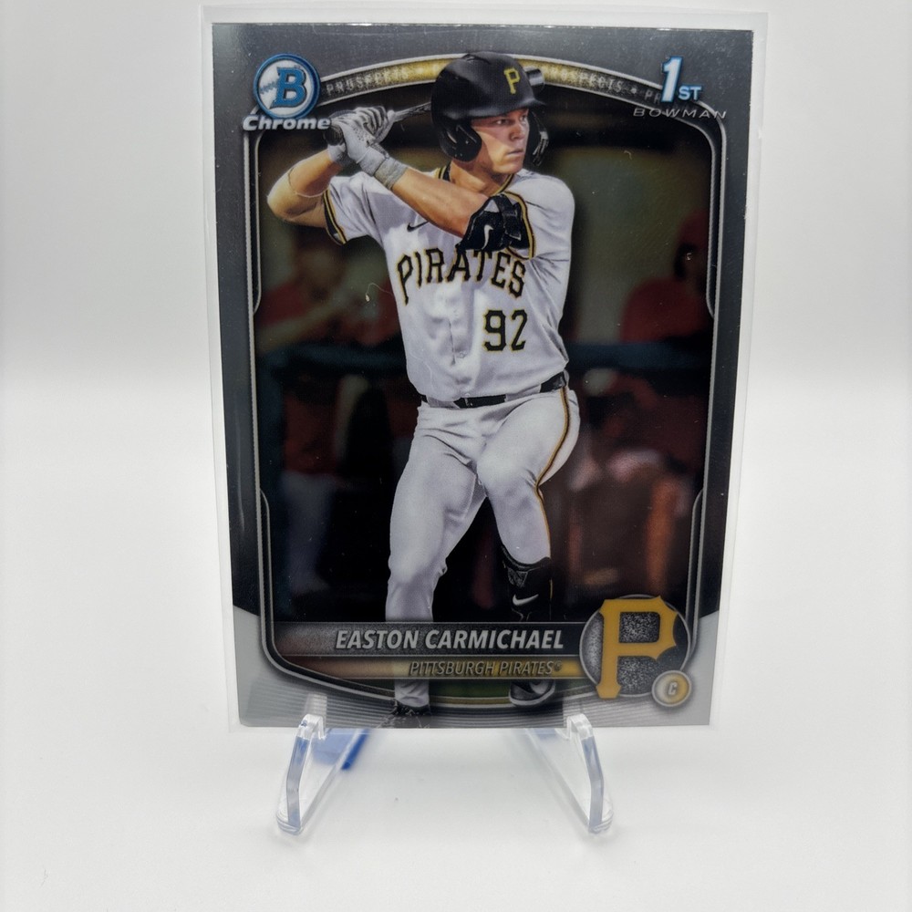 Easton Carmichael 2025 Bowman Draft 1st Bowman Chrome #BDC-50 Pittsburgh Pirates