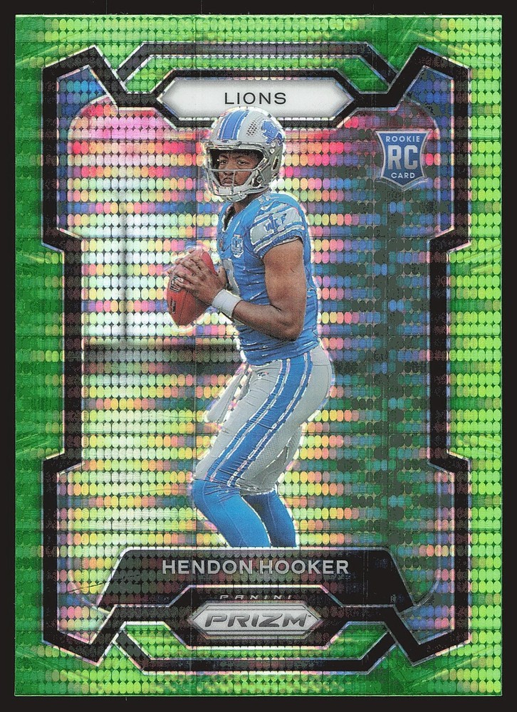 2023 Panini Prizm #329 Hendon Hooker Neon Green Pulsar Rookie