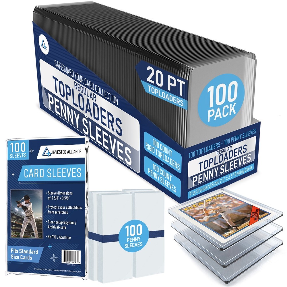 Invested Alliance 3×4 Regular 35PT Toploaders For Standard Cards – Bundle Pack