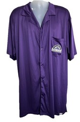Colorado Rockies Fanatics Branded Purple BUTTON FRONT COLLARED SHIRT JERSEY XLT