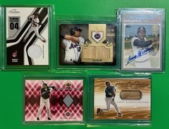 ALOMAR FAMILY, SANDY ALOMAR SR. AUTOGRAPH, SANDY JR. AND ROBERTO BAT RELIC LOT 5