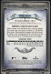 Shohei Ohtani RARE STERLING REFRACTOR TOPPS INVESTMENT CARD DODGERS MVP MINT