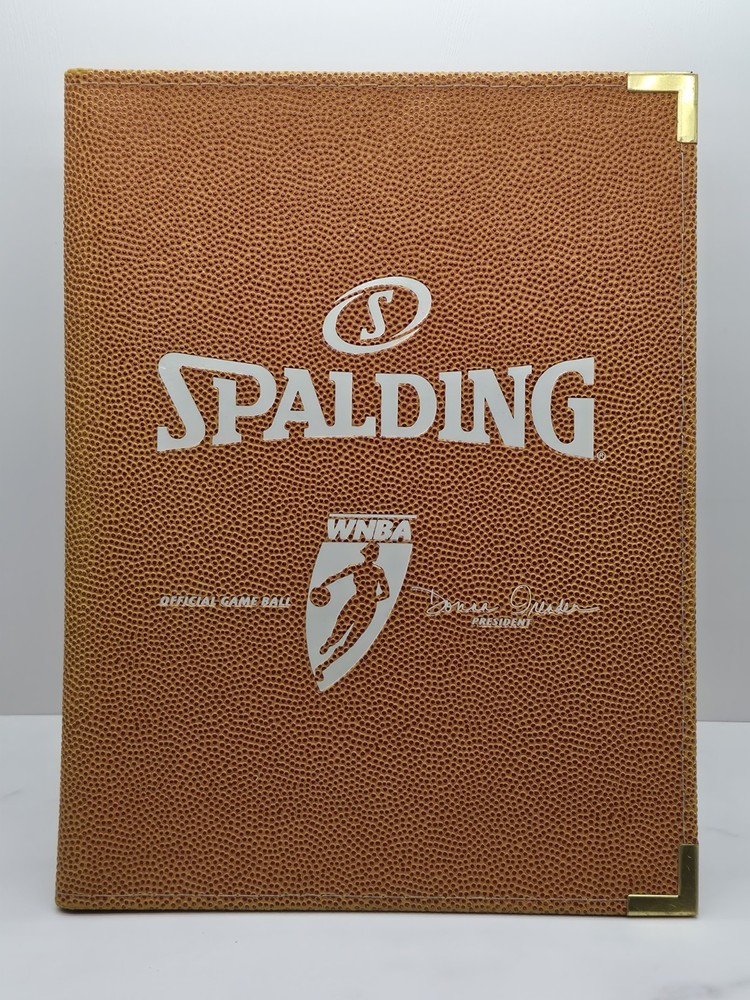 Vintage Spalding WNBA Official Game Ball Padfolio Portfolio Binder Donna Orender