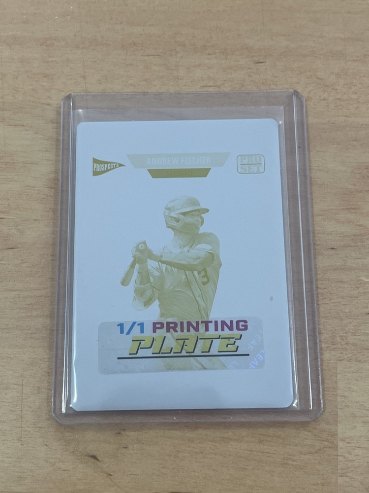 Andrew Fischer 2026 Leaf Pro Set Metal Baseball 1/1 Printing Plate