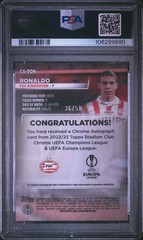 2022-23 Topps Stadium Club Chrome Ronaldo Nazario /50 Gold Refractor Auto PSA 9