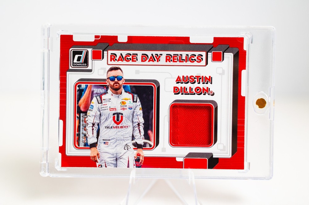 🔥2023 Panini Donruss Austin Dillon Race Day Relics Red /250 NASCAR #RR-AD🔥