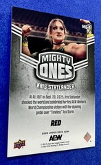 Kris Statlander 2026 Upper Deck AEW MIGHTY ONES RED PARALLEL Card #MO-1 /299