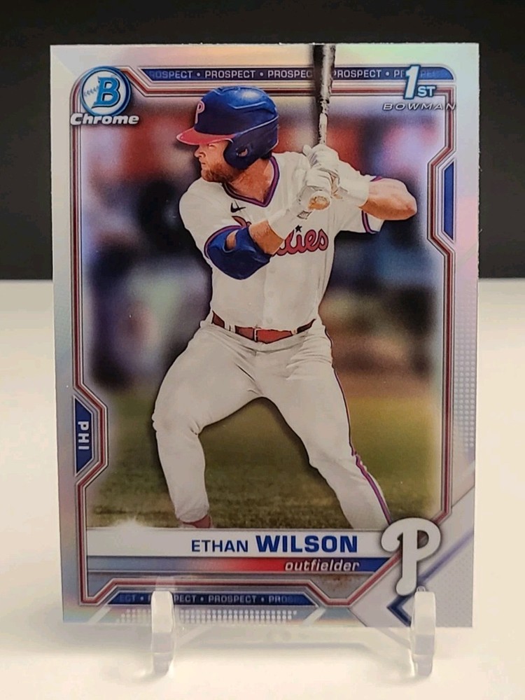 2021 Bowman Draft Chrome Ethan Wilson Refractor #BDC-140 1st Bowman RC