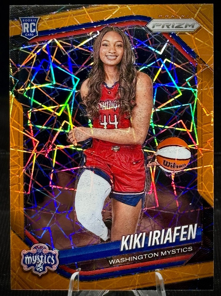 2025 WNBA Prizm – Kiki Iriafen #149 – Rookie Variation Orange Velocity (RC)