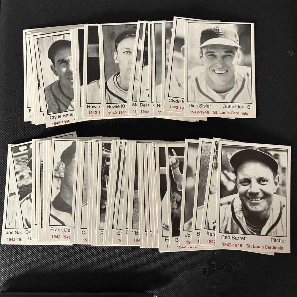 1942-1946 ST. LOUIS CARDINALS complete set of 66 cards ~ 1983 TCMA Ltd