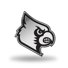 Louisville Cardinals Logo 3D Chrome Auto Decal Sticker 3×4 Inches Truck Car Rico