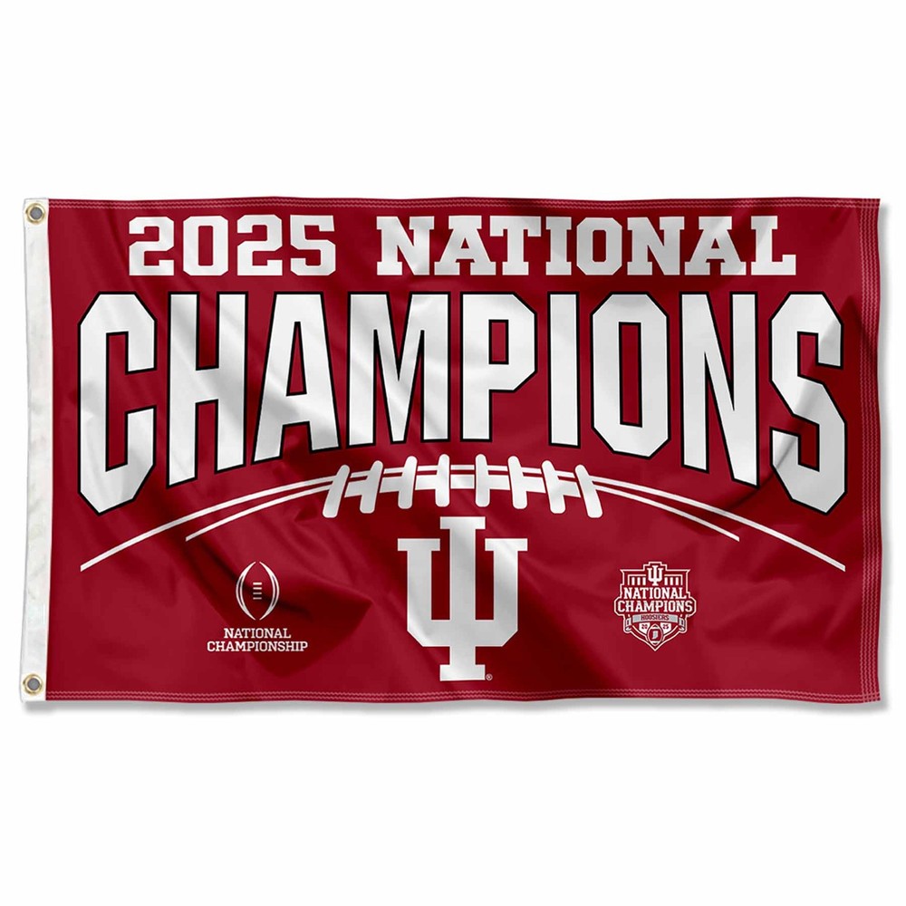 Indiana Hoosiers National Champions 2025 3×5 Flag