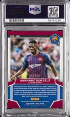 2018 PANINI TREBLE PURPLE #46 OUSMANE DEMBELE 15/49 PSA 8.5