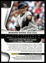 2015 Panini Prizm #164 Mariano Rivera Red Power Prizms #/125 New York Yankees