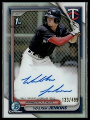 2024 Bowman #CPA-WJ Walker Jenkins Chrome 1st Auto Refractor #133/499