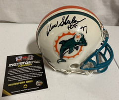 DON SHULA SIGNED MIAMI DOLPHINS Old School Classic MINI HELMET HOF NFL Auth/COA