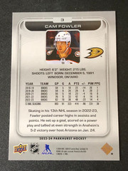 2023-24 Upper Deck Parkhurst CAM FOWLER #3 🏒 Red #20/25 Anaheim DUCKS 🦆 Blues