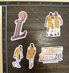 Los Angeles Lakers Theme 4-Pack NBA Stickers For Laptop/Skt Board/Bike