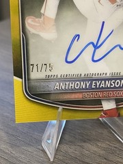 2025 Bowman Draft Anthony Eyanson 1st Bowman Yellow Refractor Auto /75 Red Sox