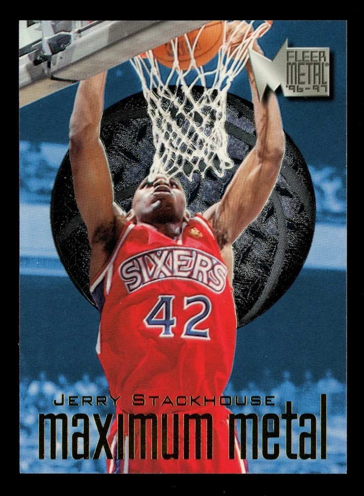 1996-97 Fleer Metal #17 Jerry Stackhouse Maximum Metal Card TOUGH INSERT