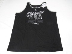 New Chicago White Sox Mens Big & Tall Sizes Majestic Black Tank Top Muscle Shirt