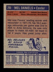 1972 73 Topps #200 Mel Daniels Pacers VG-EX *m7