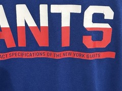 Nike NFL New York Giants DriFit Long Sleeve Shirt Mens Large Royal Blue Training