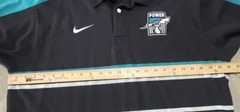 VTG Nike Official AFL Port Adelaide Power XL Teal Black Long Sleeve Rugby Polo