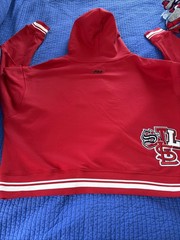 St.Louis Cardinals Women’s Cropped Hoodie Red STL Patch MLB ProStandard NWT XL