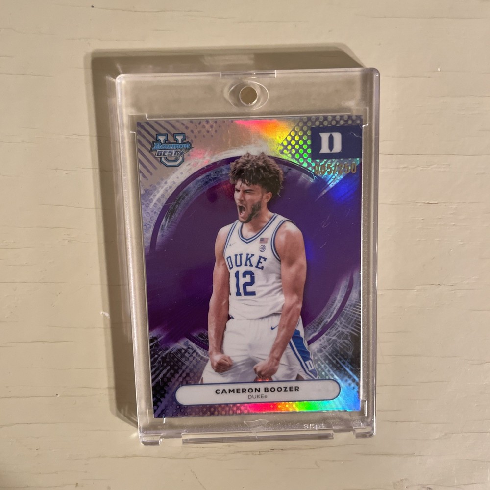 2025-26 Bowman Best Cameron Boozer /250 Purple Refractor Duke Grizzlies