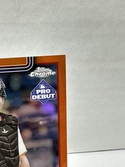 2025 Topps Chrome Malcolm Moore #PDC-199 Orange Refractor /25 RC Texas Rangers