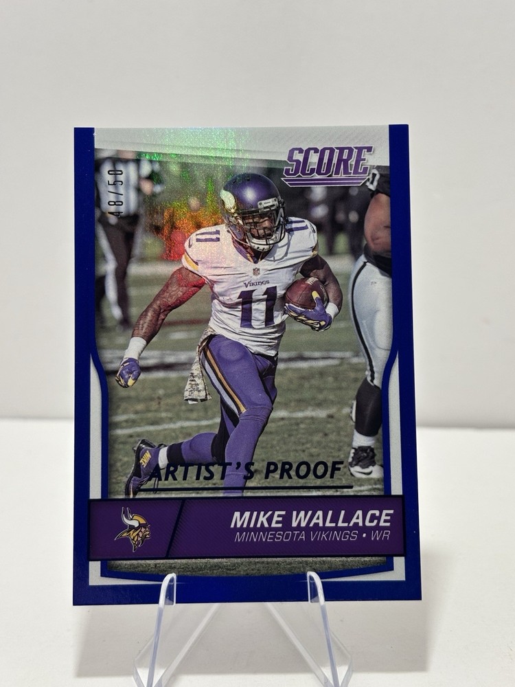 2016 Score Artist&rsquo;s Proof Blue Refractor /50 Mike Wallace #183