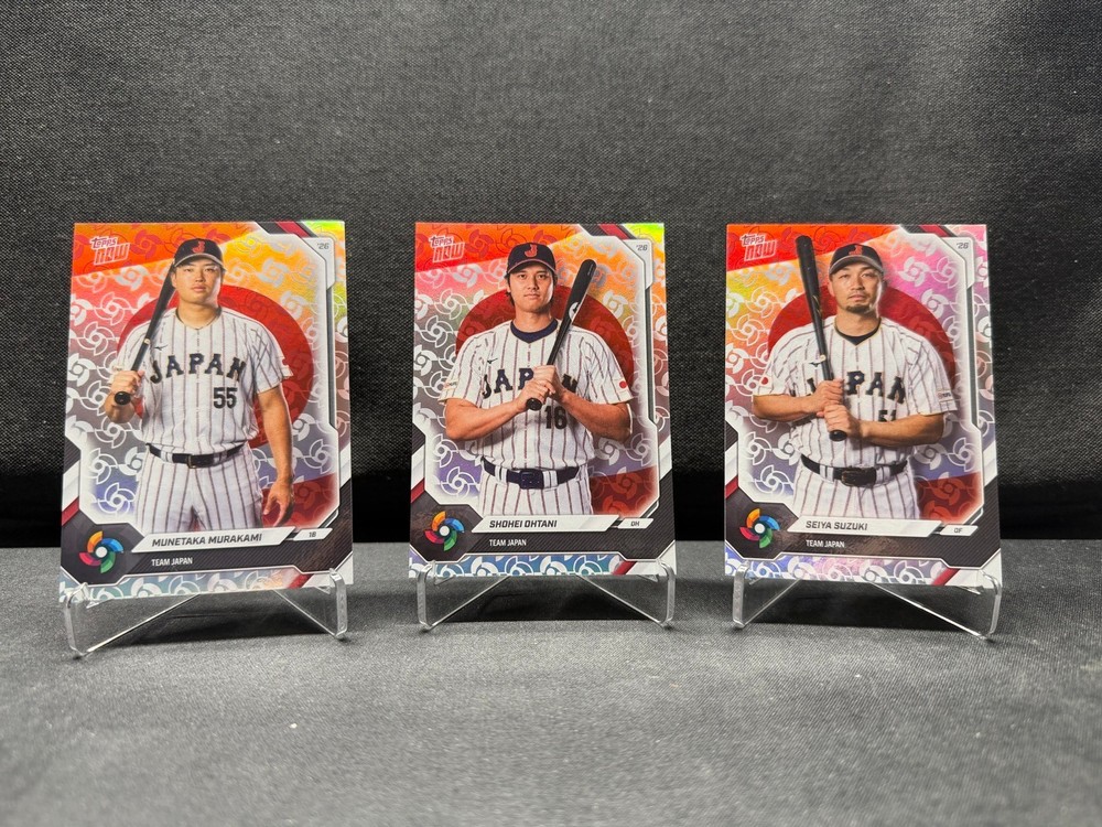 2026 Topps Now WBC Japan Logo SP Ohtani JP01 Suzuki JP02 Murakami JP04 Lot