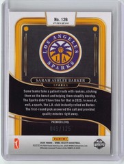 2025 Panini Select WNBA #126 Sarah Ashlee Barker Orange Prizm #/125