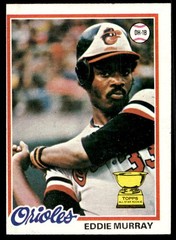 Eddie Murray 1978 Topps 36 Baltimore Orioles Rookie Baseball Card