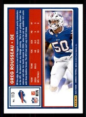 2025 Donruss #113 Greg Rousseau Press Proofs Purple Buffalo Bills