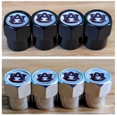 4pcs Metal Alloy Tire Air Valve Stem Caps AUBURN TIGERS Auto Accessories