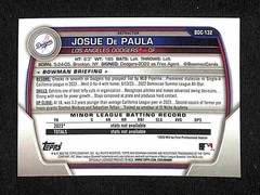 2023 Bowman Draft – Josue De Paula Chrome Refractor #BDC-132 Dodgers Prospect