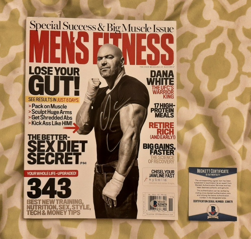 Dana White signed Men&rsquo;s Health magazine Nov 2016 Beckett BAS COA #X39679 UFC MMA