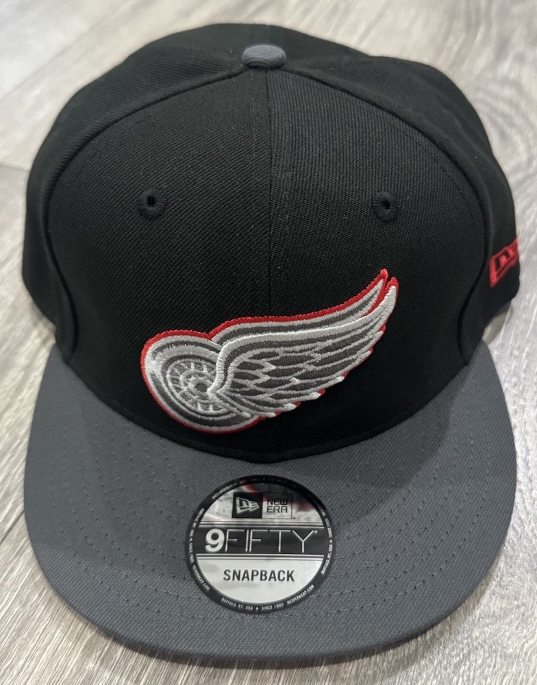 Detroit Red Wings New Era 9Fifty SnapBack Adjustable Hat Black,Gray