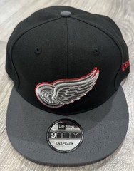 Detroit Red Wings New Era 9Fifty SnapBack Adjustable Hat Black,Gray
